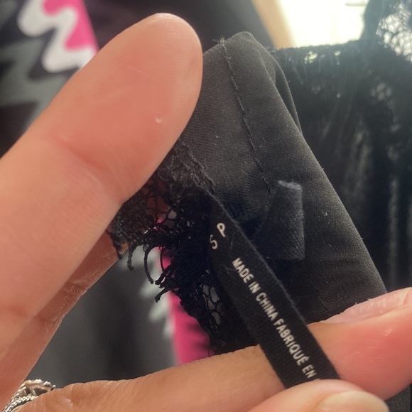 Out From Under Satin Black Lace Slip S - Picture 4 of 5